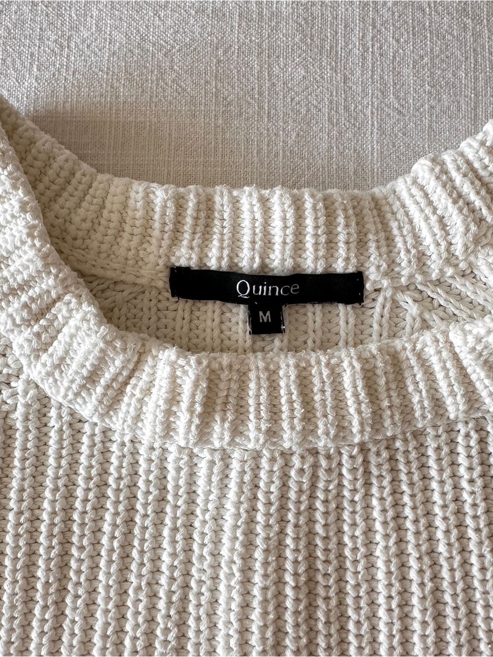 Quince 100% Cotton Fisherman Crew Sweater - Picture 4 of 5